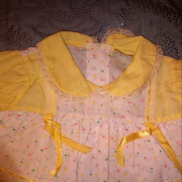 Vintage 1980s Catton Candy baby dress 0to6 month - Picture 2 of 9